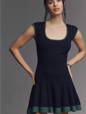 Maeve Beca Ribbed Mini Dress